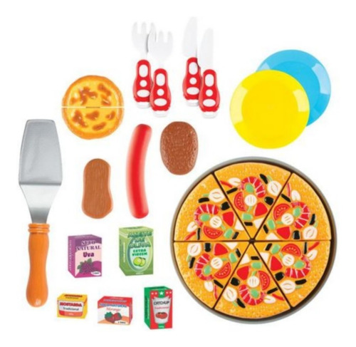 Kit Pizza de Brinquedo Comidinha Infantil Velcro + Acessório - Bambinno -  Brinquedos Educativos e Materiais Pedagógicos