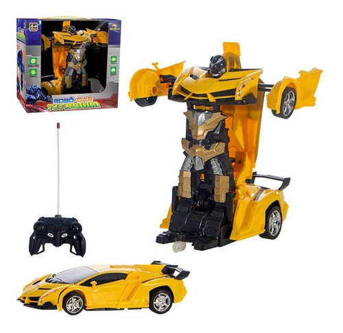 Carro Carrinho Controle Remoto Brinquedo Infantil Vira Robo