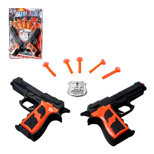 2 Arminhas Pistola de Brinquedo tipo Nerf Lançador de Dardos