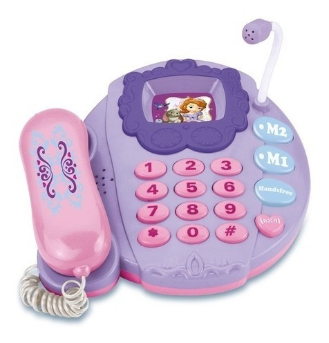 Celular Brinquedo Flip Princesa Disney Rosa Azul