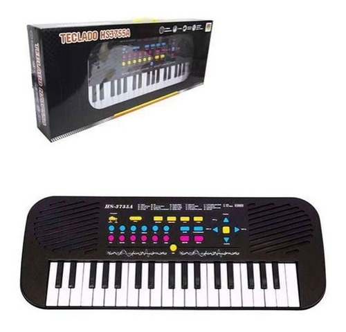 Brinquedo Musical Teclado Infantil Piano 37 Teclas Microfone