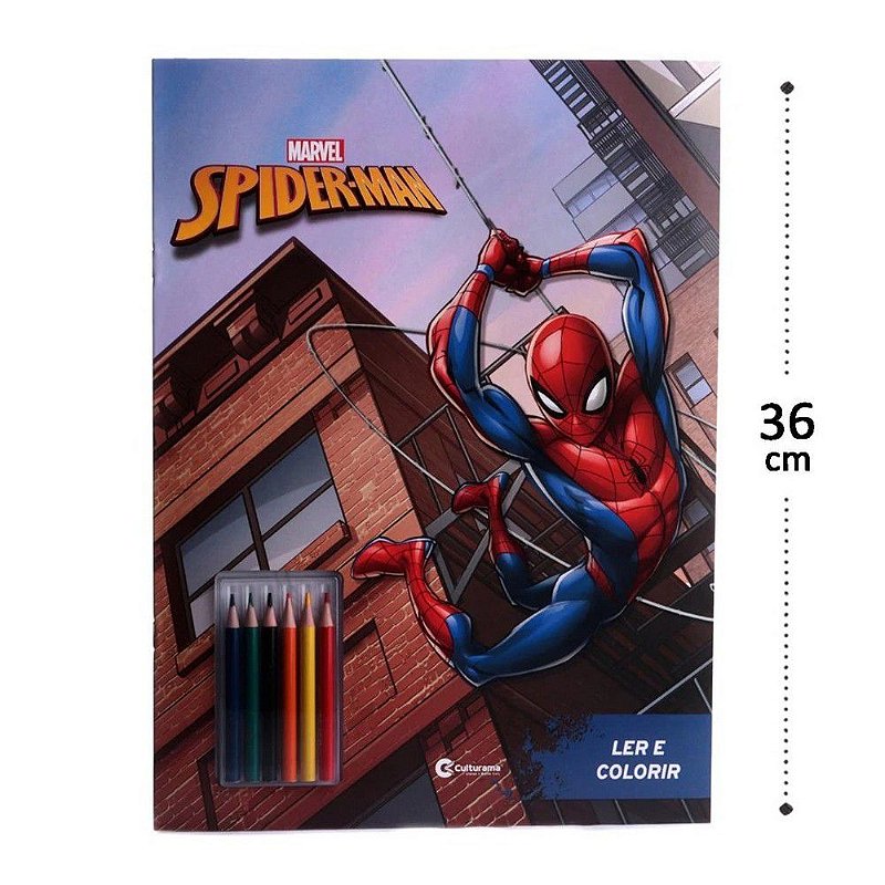 Livro De Atividades E Desenhos Com Lápis Cor - Homem-aranha - Alfabay -  Cubo Mágico - Quebra Cabeças - A loja de Profissionais e Colecionadores!