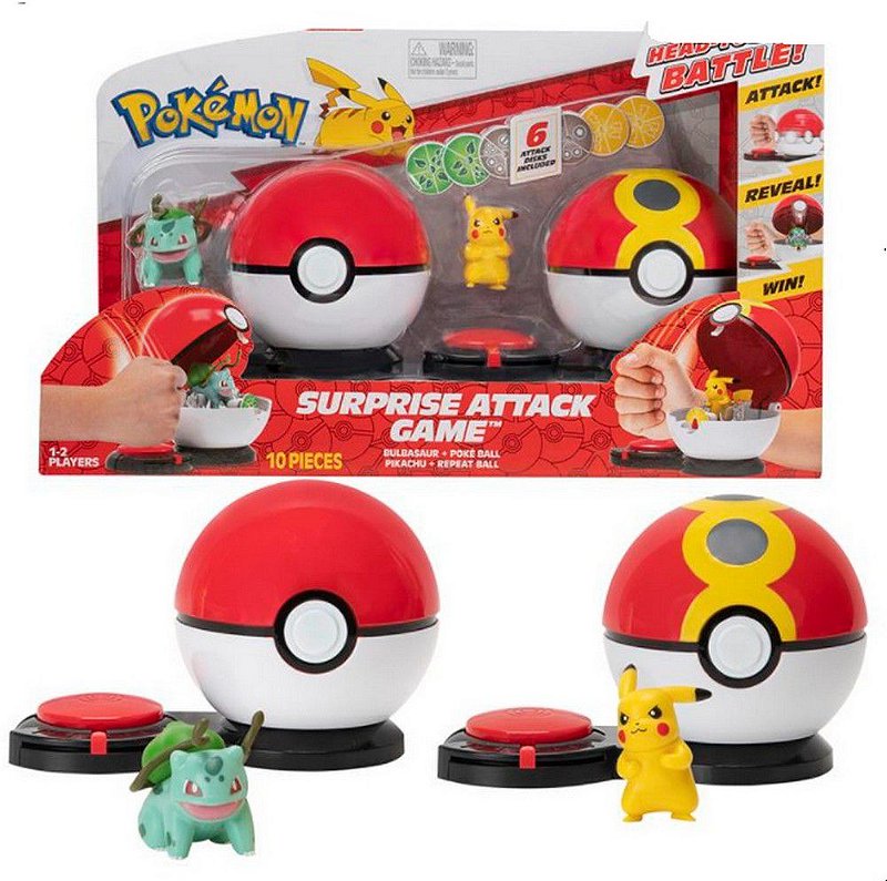 Kit Pokemon Articulado E Pokebola Brinquedo Montar Crianças