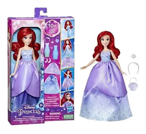 Conjunto de Boneca e Roupas da Princesa Ariel