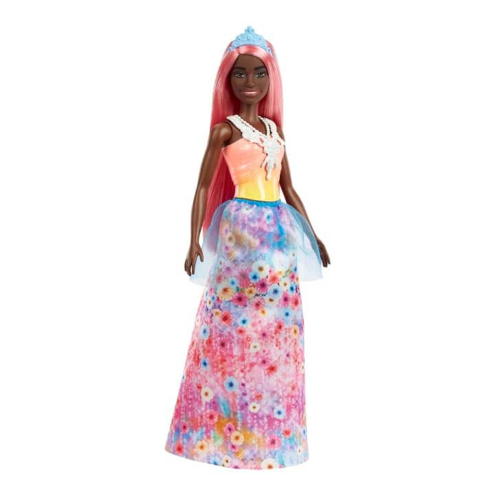 Boneca Barbie da Moda Vestido Rosa Floral Morena - Mattel 