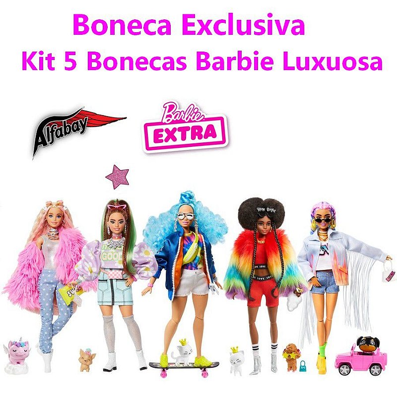 Boneca Barbie Extra - Casaco de Arco - Íris - Mattel