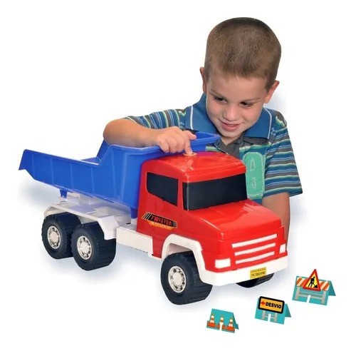 Carrinho Caminhão Caçamba Brinquedo Grande Super Truck 58cm