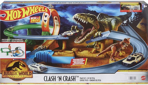 Pista De Corrida Hot Wheels - Jurassic World Ataque Dino - Alfabay