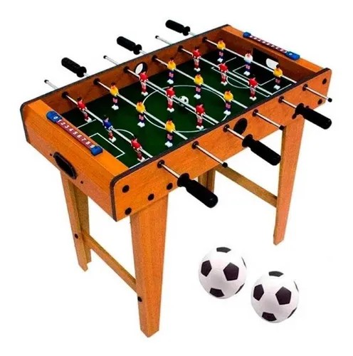 1 Conjunto De Jogo De Mesa De Futebol + 4 Polos + 2 Bolas De