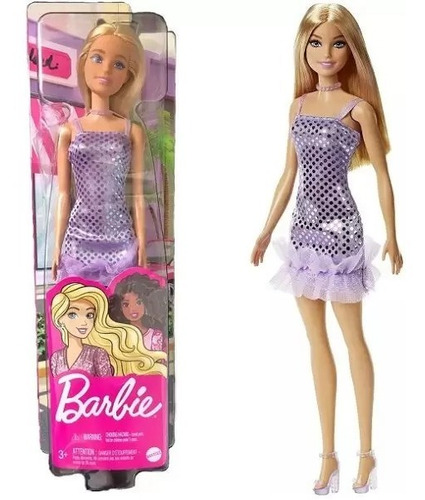 Boneca Barbie Fashion Loira Vestido Rosa Mattel Original