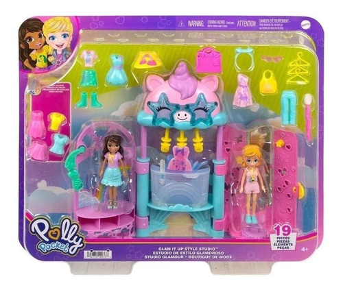 Boneca Polly Pocket Conjunto Shani Coelho + 19 Acessórios