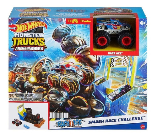 Pista De Corrida - Hot Wheels - Monster Trucks - Arena De Demolição - Mattel