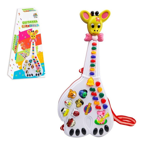 Brinquedo Guitarra Musical Girafa Teclado Infantil Som