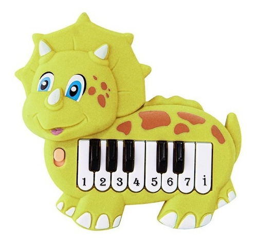 Teclado Pianinho Infantil Musical De Dinossauro Rosa - Alfabay