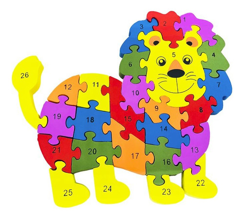 Brinquedo Educativo Com 16 Quebra Cabeça Puzzle 3d Madeira - Cubo