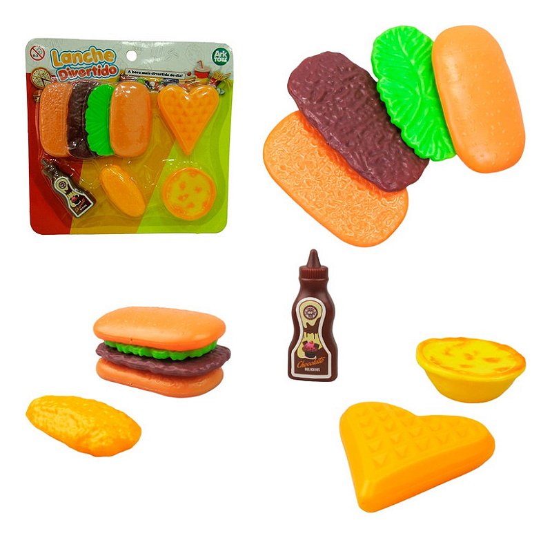 Kit Comidinha Infantil Hambúrguer Hot-dog C/ Milk Shake - ARK