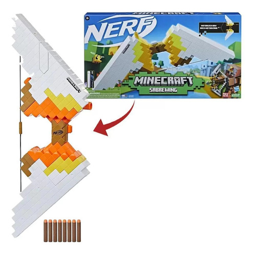 Lança Dardos Nerf Elytra Minecraft Forma De Asas 8 Dardos - Alfabay - Cubo  Mágico - Quebra Cabeças - A loja de Profissionais e Colecionadores!