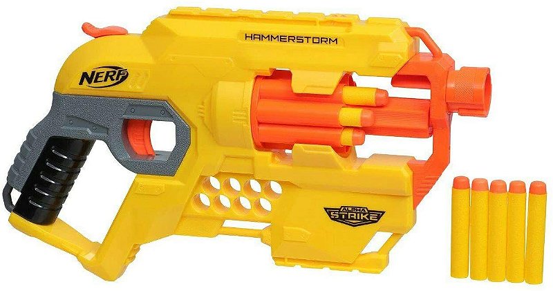 Arma Nerf Alpha Strike Blaster Mão Ilustração Vetorial Brinquedos