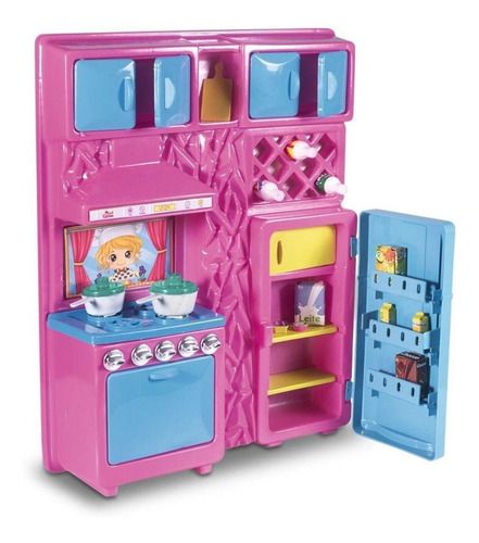 Cozinha Infantil Barbie C/ Panelinhas + Roupa Completa Jogo