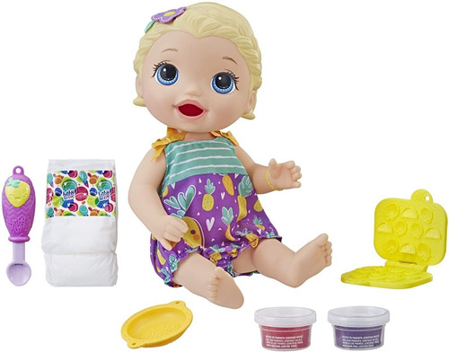 Boneca Bebê com Acessórios - Baby Alive - Hora do Suco - Vestido