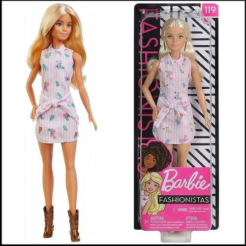 Boneca Barbie Fashion Basica Loira Mattel