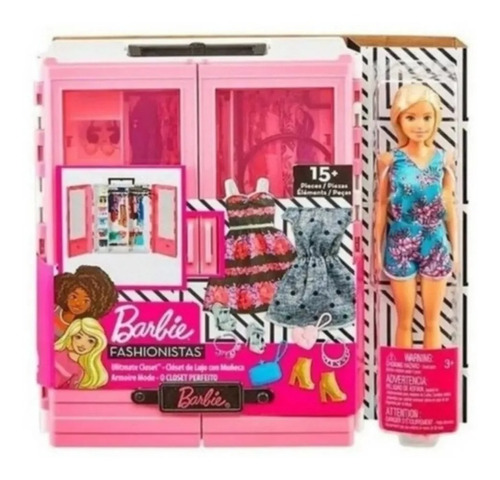 Guarda Roupas p/ boneca Barbie - ARCO IRIS ARTES