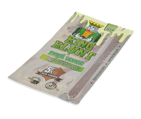Hack Blund Rasta Blunt de Maça Verde 5 un. KING BLUNT - Tabacaria MOLOTOV