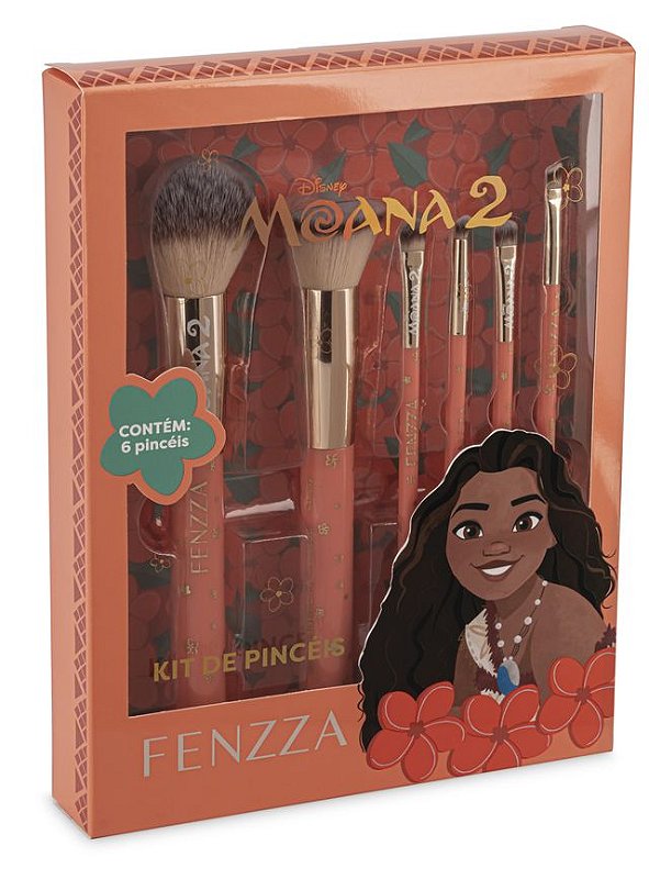 KIT DE 6 PINCEIS MOANA 2 - FENZZA - Loja Fenzza Make Up