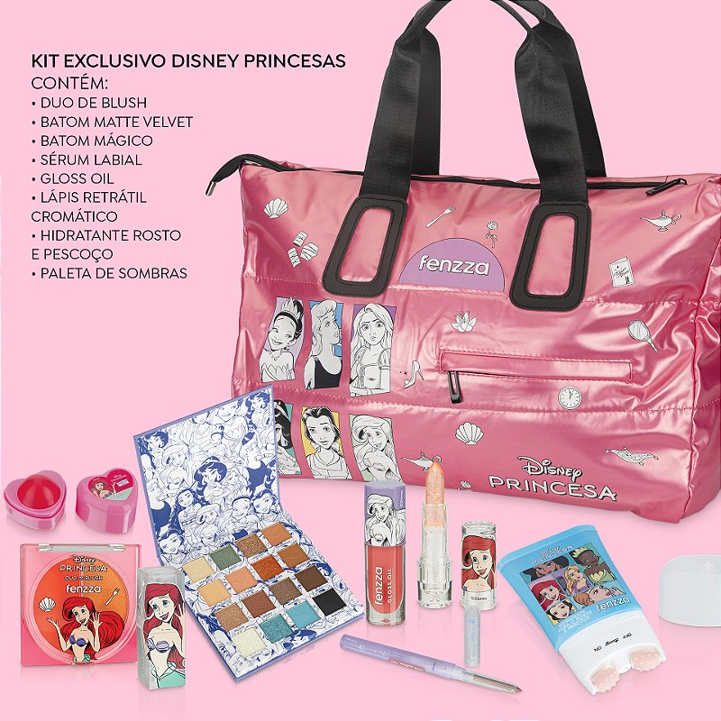 KIT DE MAQUIAGEM PRINCESAS DISNEY - FENZZA (EDIÇÃO LIMITADA