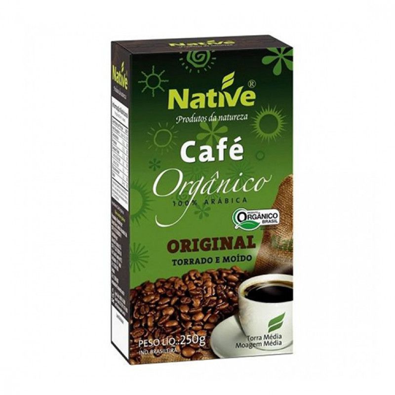 CAFE ORGANICO TORRADO MOIDO NATIVE 250G Vitrine Natural