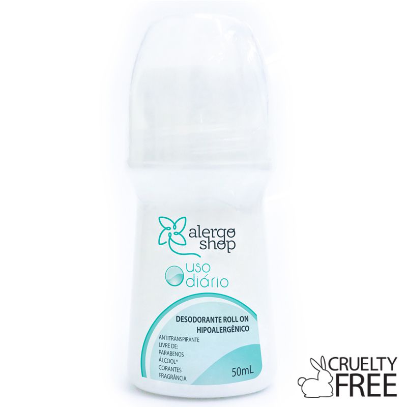 Desodorante Antitranspirante Roll-On Hipoalergênico Uso Diário - Alergoshop