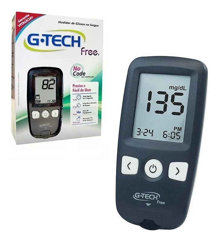 Kit Medidor de Glicemia - G-TECH FREE