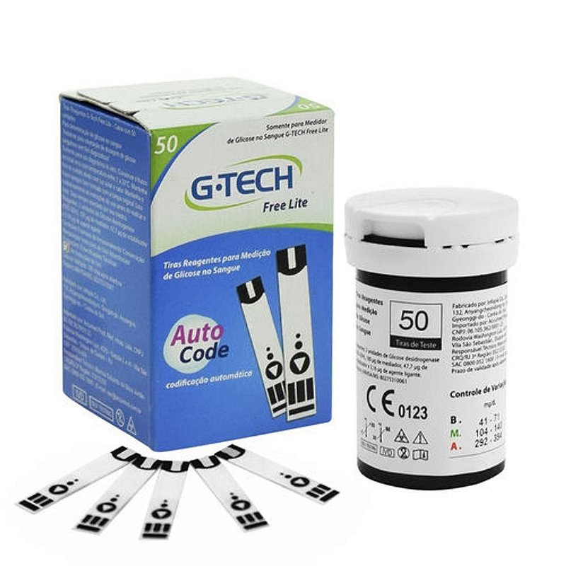 Tiras de Glicemia G-TECH FREE 1 C/50