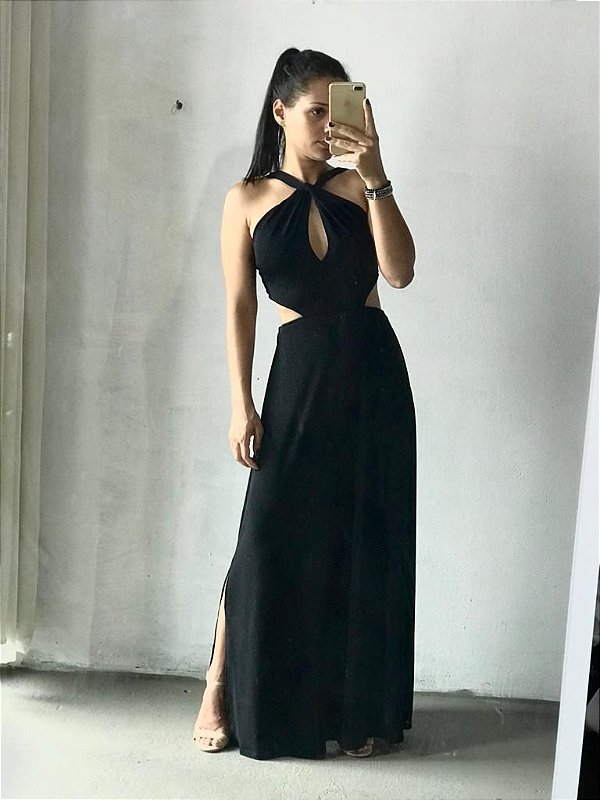 vestido preto simples