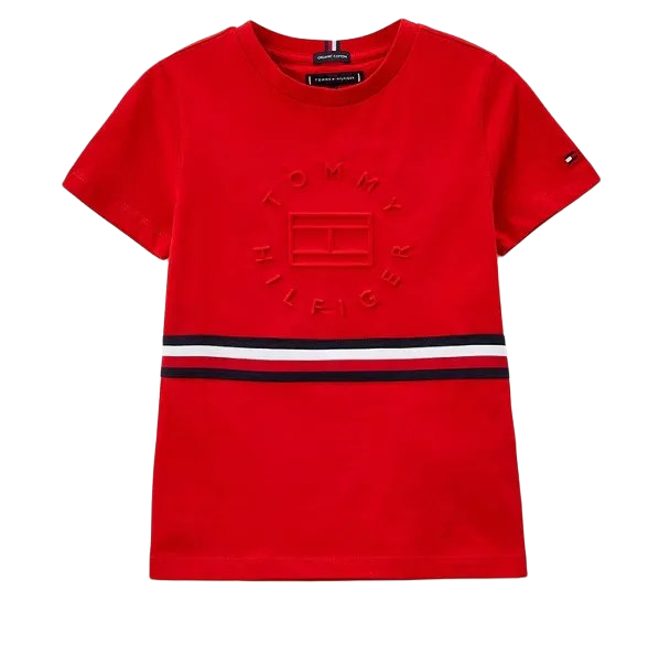 camiseta básica tommy Hilfiger original vermelha - Koltrim Kids