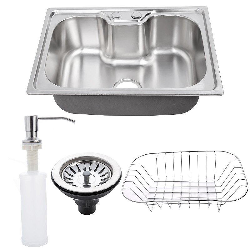 Cuba Inox Tripla Com Acessórios Pia Cozinha 100 x 48 - Loja Dekor, Cubas  Inox, Cadeiras Escritório, Torneiras Gourmet