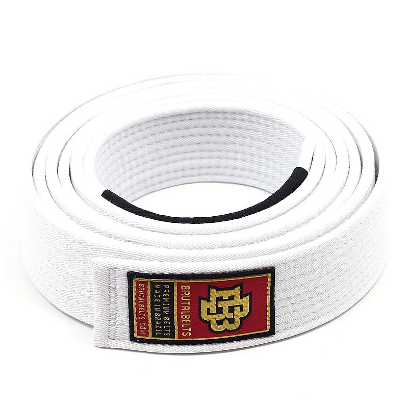 Faixa Jiu-Jitsu Branca (Ponta / Tarja Preta)