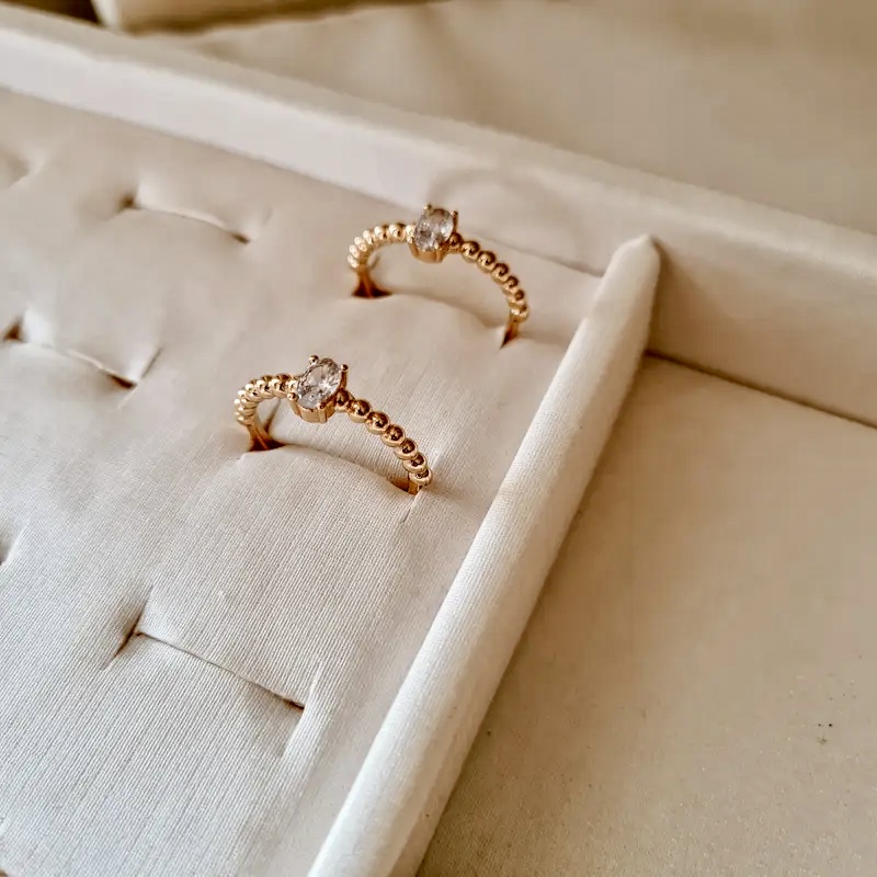 ANEL SOLITÁRIO ESFERAS