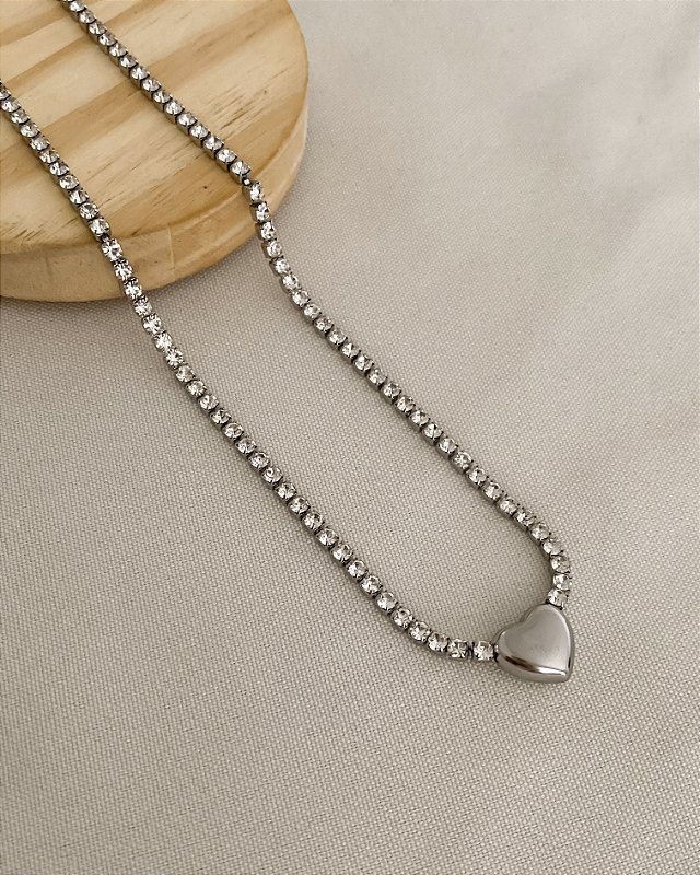 Colar coração luminoso