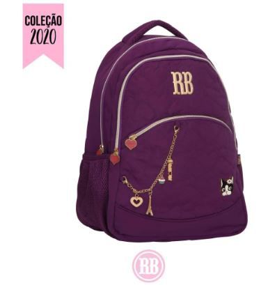 Mochila escolar roxa Clearance
