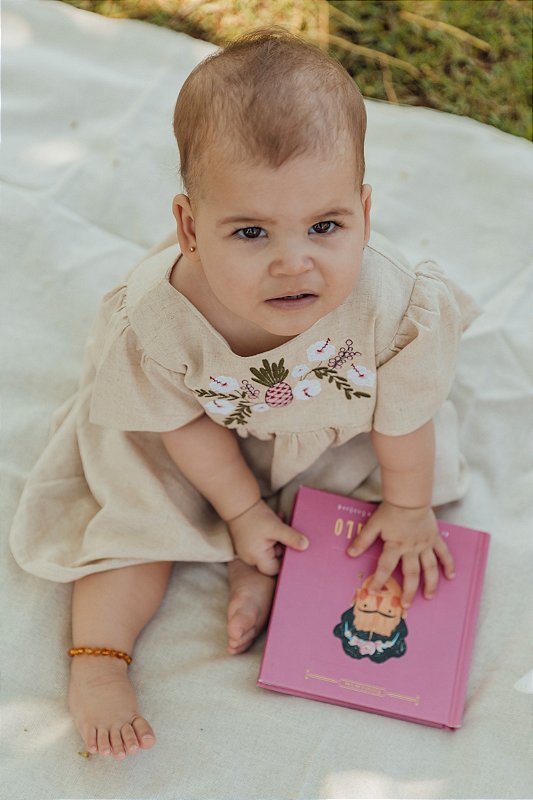 vestido de linho para bebe