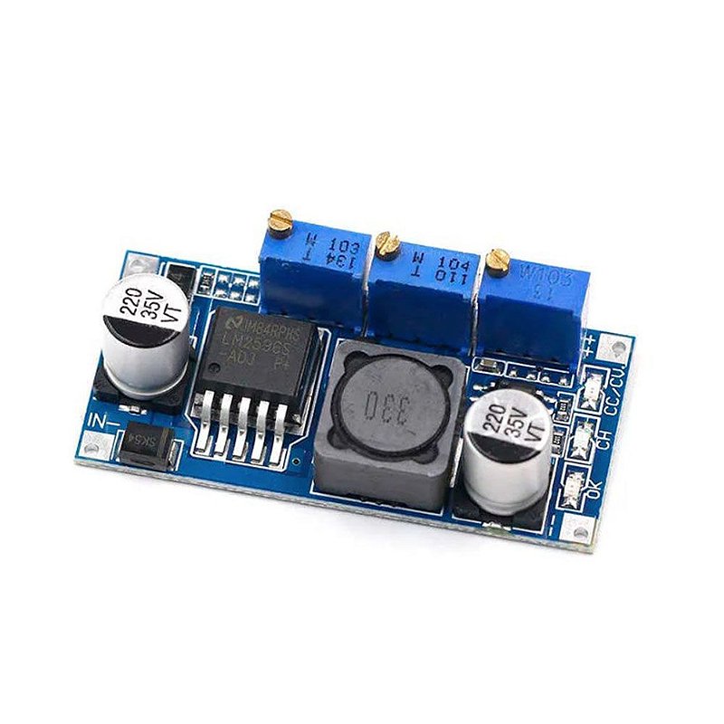 Módulo Corrente Constante LM2596 Step Down CC/CV 7V-35V | 06x sem