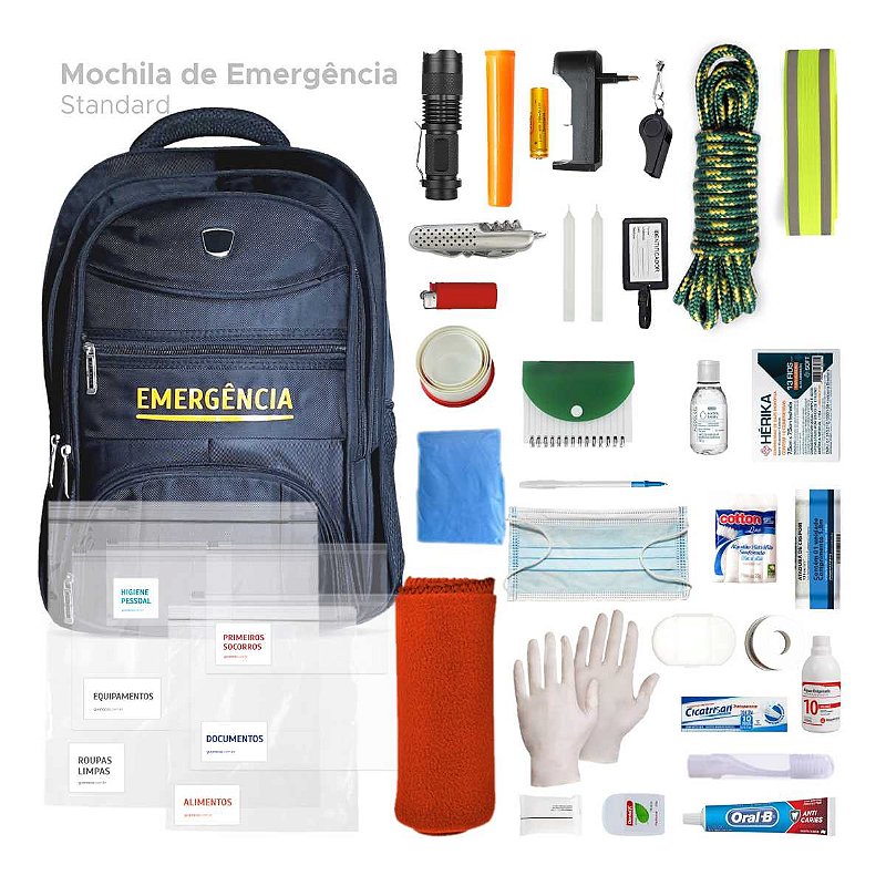 Mochila de Emegencia Standard Modelo Padrao Guanacos pastas Guanacos Pastas e Acessorios