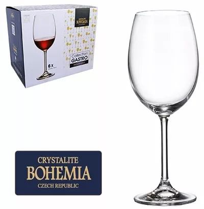 Taça Bohemia Cristal C/ Titânio 350 Ml Cx C/ 6 Pçs