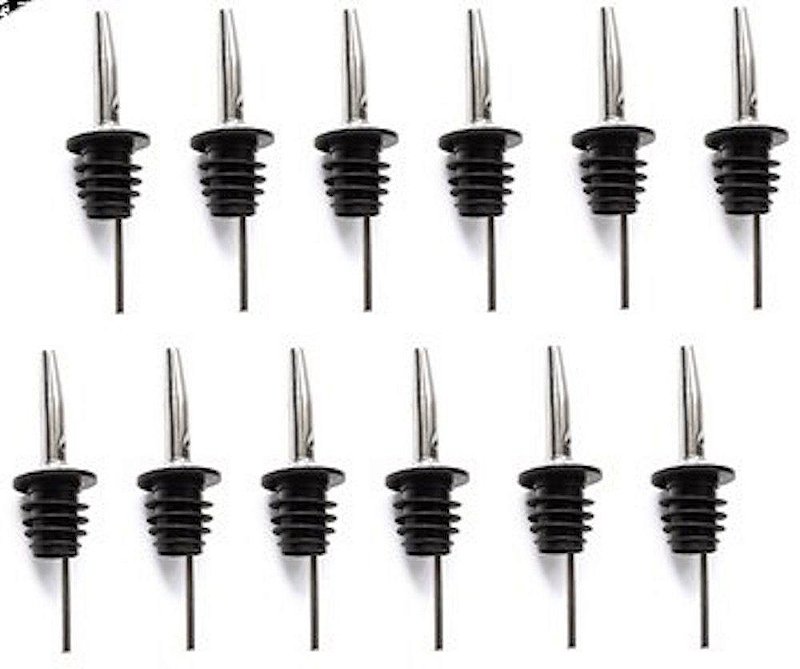Jogo 12 Bico dosador Profissional Inox Free Pour Garrafa Drinks