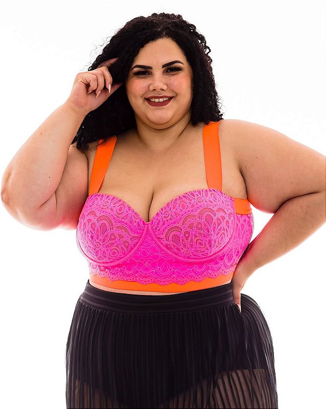 cropped neon plus size