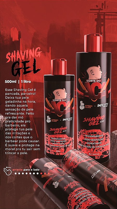 Atacado Shaving Gel 1L (fardo com 6)