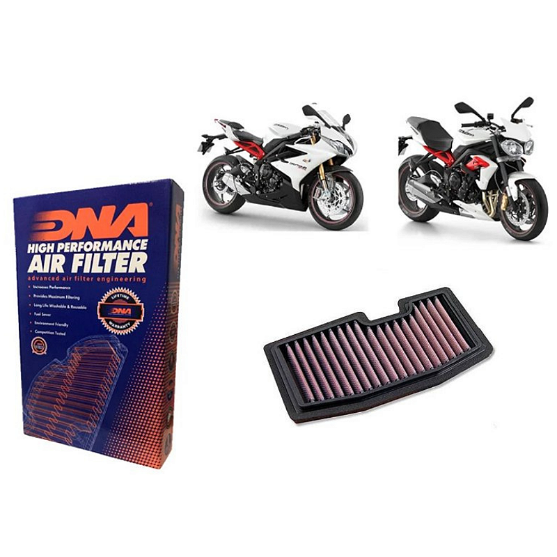 FILTRO DE AR ESPORTIVO DNA TRIUMPH DAYTONA 675, STREET TRIPLE 675
