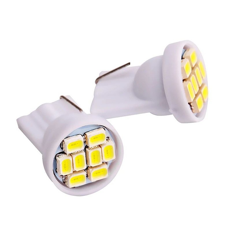 L\u00e2mpada De LED Pingo T10 8 SMD 6000K Super Branca - Premium LED ...