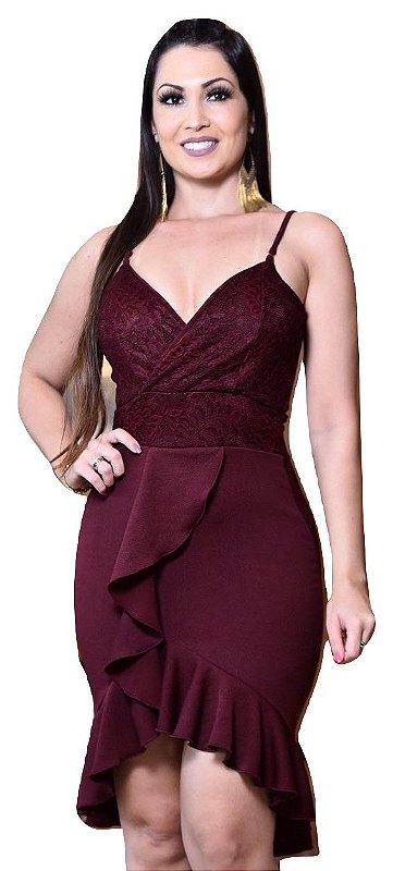 vestido madrinha civil curto